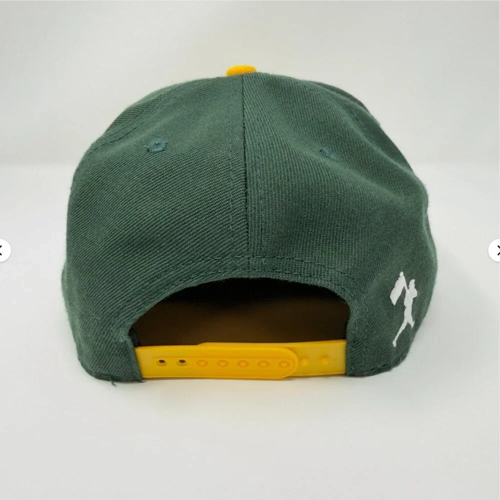 Baseballism Oakland Athletics 3 Up Snapback Hat Green Yellow One Size - Picture 5 of 11